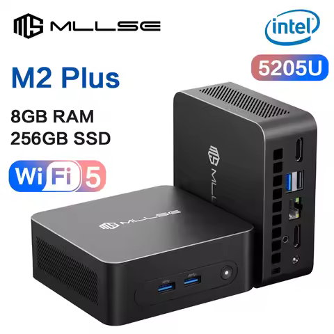 MLLSE Mini PC M2 Plus Intel Celeron 5205U Processor 8GB RAM 256GB ROM WiFi 5 BT4.2 Windows 11 Pro De
