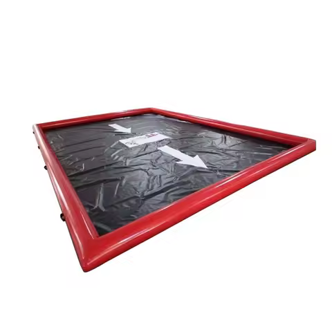 Durable 6*4m Outdoor Inflatable Wash Car Mats PVC Inflatable Water Containment Mat for Sale