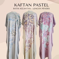 Kaftan Baju Kelawar Pastel Cotton Viscose (Batik Kelantan) - Lengan Pendek