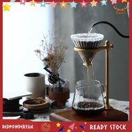 [Stock] Pour over Stand Coffee Station Pour over Coffee Dripper Stand Pour over Coffee Dripper Adjustable Coffee Filter Stand Holder with Wooden Base