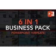 [ PPTX ] 🔥 6 in 1 Business Pack Powerpoint Template 🔥 for Presentation Display Event Talk Meeting
