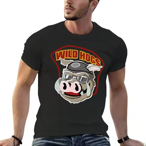 Wild Hogs Logo T-Shirt shirts graphic tee blue archive customizeds men workout shirt