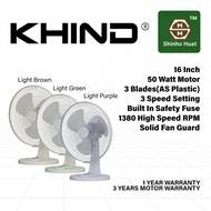 Khind 16 Inch Table Fan TF1601AC 50 Watt 3 Speed 3 Blades