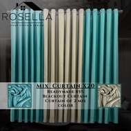 X20 - READYMADE CURTAIN 85% BLACKOUT LANGSIR RAYA MIX COLOUR Kain Tebal (Free Eyelet / Free Ring )