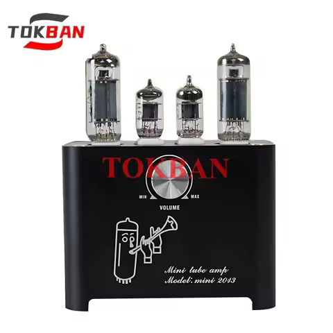 Tokban 6P1 6J1 Mini Tube Amplifier 3w*2 Single-ended Class A Amp AC100-240v 2-channel HIFI Amplifier