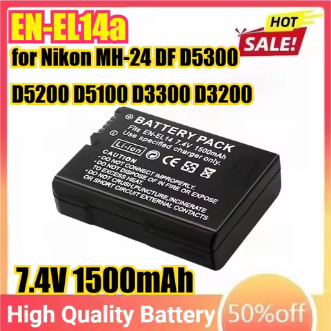 EN-EL14a ENEL14a Camera Battery for Nikon MH-24 DF D5300 D5200 D5100 D3300 D3200 D3100 P7100 P7700 P