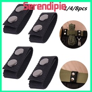 SERENDIPIE 1/4/8Pcs Belt Keeper  Double Snaps Sports Nylon Strap