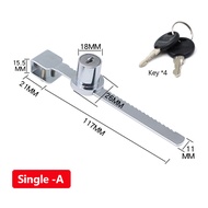 กุญแจล็อคตู้กระจก กุญแจล็อคตู้โชว์ Glass cabinet lock กุญแจบานเลื่อนกระจกตู้สลับ วัสดุเงางาม หรูหราส