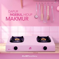 Kompor Gas SRY 2 Tungku Pastel | Kompor Teflon | Kompor 2 Tungku | Kompor Dapur Modern | Kompor Past