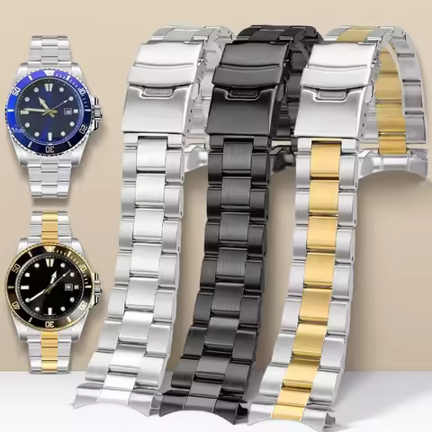 20mm 22mm Curved Stainless Steel Strap Casio Duro MDV106-1A MDV-106 Mdv107-1A Releasement metal brac