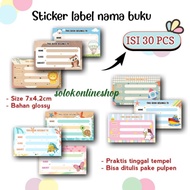 30pcs BOOK Name LABEL STICKER/AESTHETIC BOOK LABEL STICKER