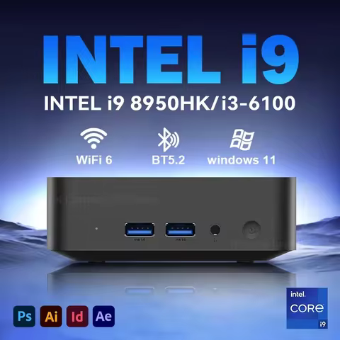 Mini pc handheld pc Intel Core i9 8950HK i3 6100 Ethernet i9 Windows 11 16GB RAM 1TB/2TB SSD Office
