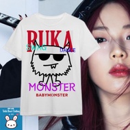 เสื้อยืด BabyMonster Ruka Pharita Asa Ahyeon Rami Rora และ Chiquita Merch Tee Monster T เสื้อ  Cotto