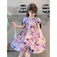 Girls Dress Girls Dress 2025 Summer Children Summer Fashionable Cotton Princess Dress Summer Dress G