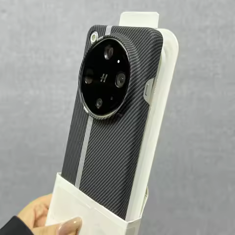 Carbon Fiber Colorful Stripe Texture PC Frameless Phone Case For OPPO Find X9 X8 S X7 X6 Pro Ultra H