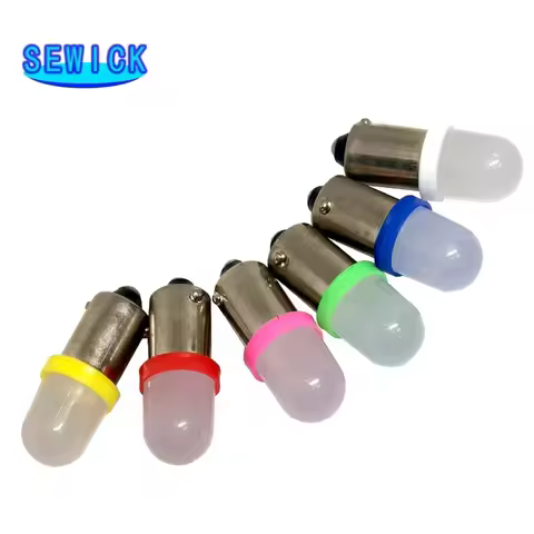 100Pcs Non polar AC DC 6V 6.3V BA9S T4W #44 #47 Base LED F10 Wedge transpare Non polarity Pinball Ga