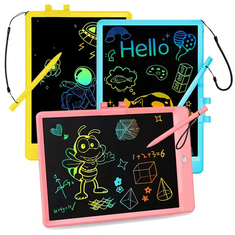 10 Inch LCD Writing Drawing Tablet, Doodle Board Toys Gifts for 3-8 Years Old Girls Boys, Colorful E