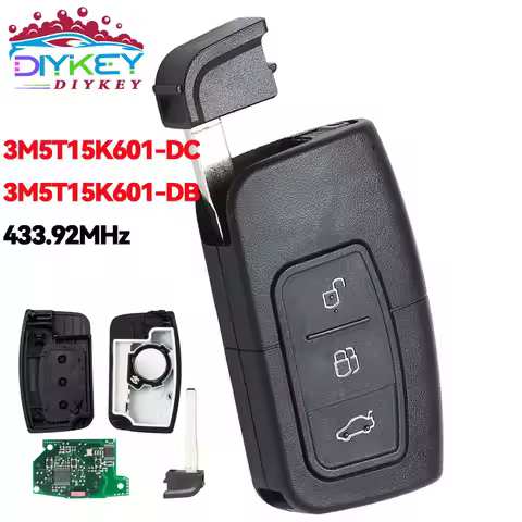 DIYKEY Keyless Entry 3M5T15K601-DC/DB For Ford C-Max Focus MK2 Kuga Mondeo Galaxy 2007 2008 2009 201