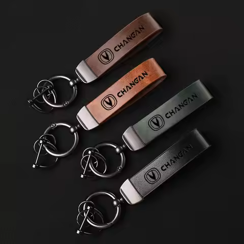 Car Leather Keychain Key Rings Custom Gift 3D imprinting For Changan CS35 Plus CS55 PLUS CS75 PLUS E