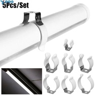 YVE 5Pcs Spring Terry Clip, Clamp Holders With Rubber Protection Lamp Tube Clip, Durable Fixing Clip