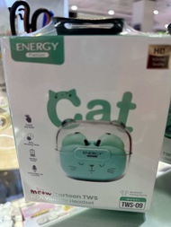 มาแล้วจร้า หูฟังบลูทูธ  TWS 09-CAT Energy  BLUETOOTH STEREO หูฟังลายการ์ตูน แมวเหมียว หูฟังไร้สาย 5.