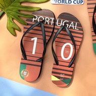 女款國家隊足球紀念夾腳拖鞋 軟Q止滑耐磨人字拖鞋葡萄牙