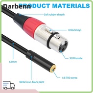 DARBEMY 1/8 Female To Dual XLR Female Cable, 30cm / 11.81in Professional Y Splitter Cord Wire, Plug 