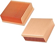 2Pcs Pure Copper Heatsink 1.18" x 1.18" x 0.43" / 30mm x 30mm x 11mm Skiving Fin Heat Sink Cooling f