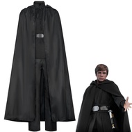 Star Wars/The Mandalorian Cosplay Costume For Males: Skywalker Luke Black Jedi Attire With Black Hoo