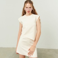 Parachuteshop - QUINN top เสื้อแขนล้ำ ผ้า BM ดีเทลชายเฉียง มีซิปเปิด-ปิดได้