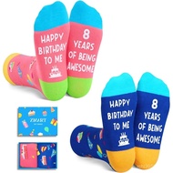 Zmart Birthday Gifts Ideas - Socks for 5-12 Year Old Girls Boys, Birthday Presents 2 Pack