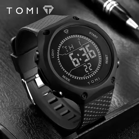TOMI Men's Minimalist Technology Sports Watch Digital Children's Watch Large Dial Student Electronic