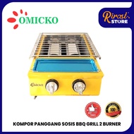 RIRAST - OMICKO SAUSAGE GRILL BBQ GRILL SATYE 2 BURNER / STOVE LR-Q2B
