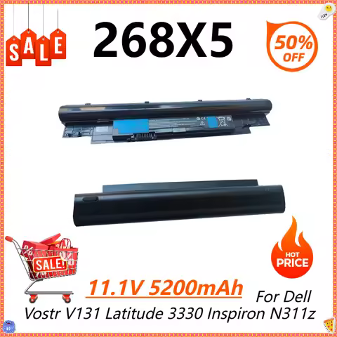 268X5 Laptop Battery for Dell Inspiron N311z N411z Vostro V131 V131R V131D 268X5 312-1257 312-1258 J