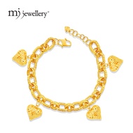 MJ Jewellery 916/22K Gold Bracelet with Love T129