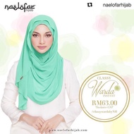 Hijab Naelofa, Jovian, Ariani Bawal Satin instant Shawl