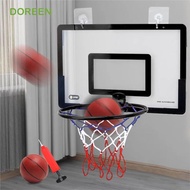 DOREEN Indoor Basketball Hoop Set, Foldable Backboard Mini Basketball Hoop for Kids, Small Basketbal