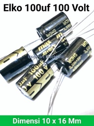 (5 pcs)Capasitor Elco elko 100uf 100v kualitas bagus