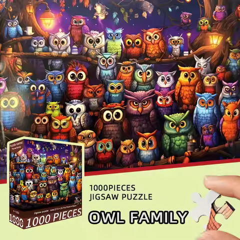 [Majestic Forest Owls Puzzle] 1000pcs Majestic Forest Owls Jigsaw Puzzle for Adults - 70x50cm (28x20