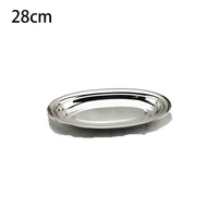 Piring Saji Oval Stainless Steel Tebal Nampan Oval Untuk Kukus Tim Ikan Sate Sayuran Piring Shusi