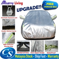 🔥🔥 Durable 3 Layers Thick Aluminum Coating Full Car Cover Outdoor Waterproof Sun UV Dust Rain Resist