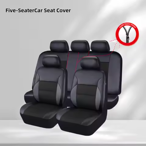 Universal PU Leather Mesh Car Seat Covers Full Set for Mercedes ML W164 Audi A4 B6 Golf 5 gti Passat