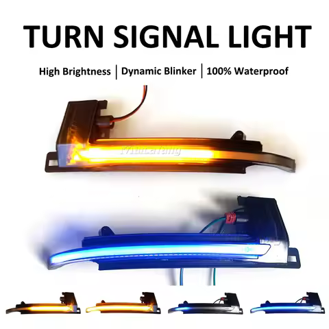 Rearview Mirror Indicator Sequential Turn Signal Lights For Audi A3 8P A4 A5 B8 B8.5 Q3 A6 C6 4F S6 
