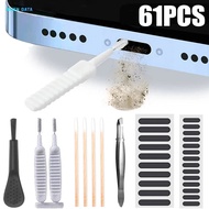 61Pcs Universal Phones Dustproof Cleaning Brush Mobile Phone Speaker Dust Removal Cleaner Tool Kit Compatible with iPhone Samsung Xiaomi