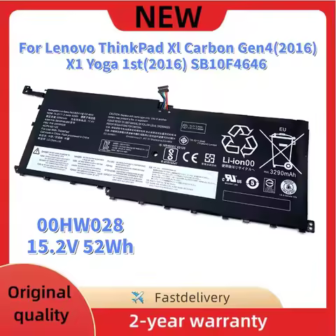 00HW028 01AV409 Laptop battery For lenovo ThinkPad X1 Carbon 4th Gen Yoga 1st SB10F46466 SB10K97566 