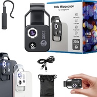 Teleskop Nano Zoom 200x/400x untuk iPhone/Android (Hitam)