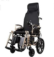Fashionable Simplicity Wheelchair Electric Wheelchair Foldable And Lightweight Intelligent Automatic Multifunction High Back Lithium Battery Black And Golden