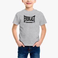 BAJU BUDAK EVERLÅST B0XING UNISEX SHORT SLEEVE T-SHIRT 100%COTTON 1-14YEARS PREMIUM QUALITY 190GSM