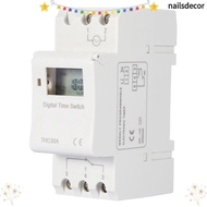 NAILSDECOR Electronic Time Control, THC 30A 220V Programmable Digital Timer Switch, Timer Relay 1-16