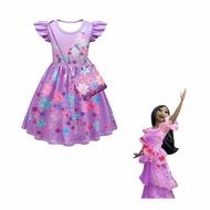 SB8 Children's Doll Dress Magic Full House Encanto Dress Children's Feifei Sleeve A-line Skirt + Bag